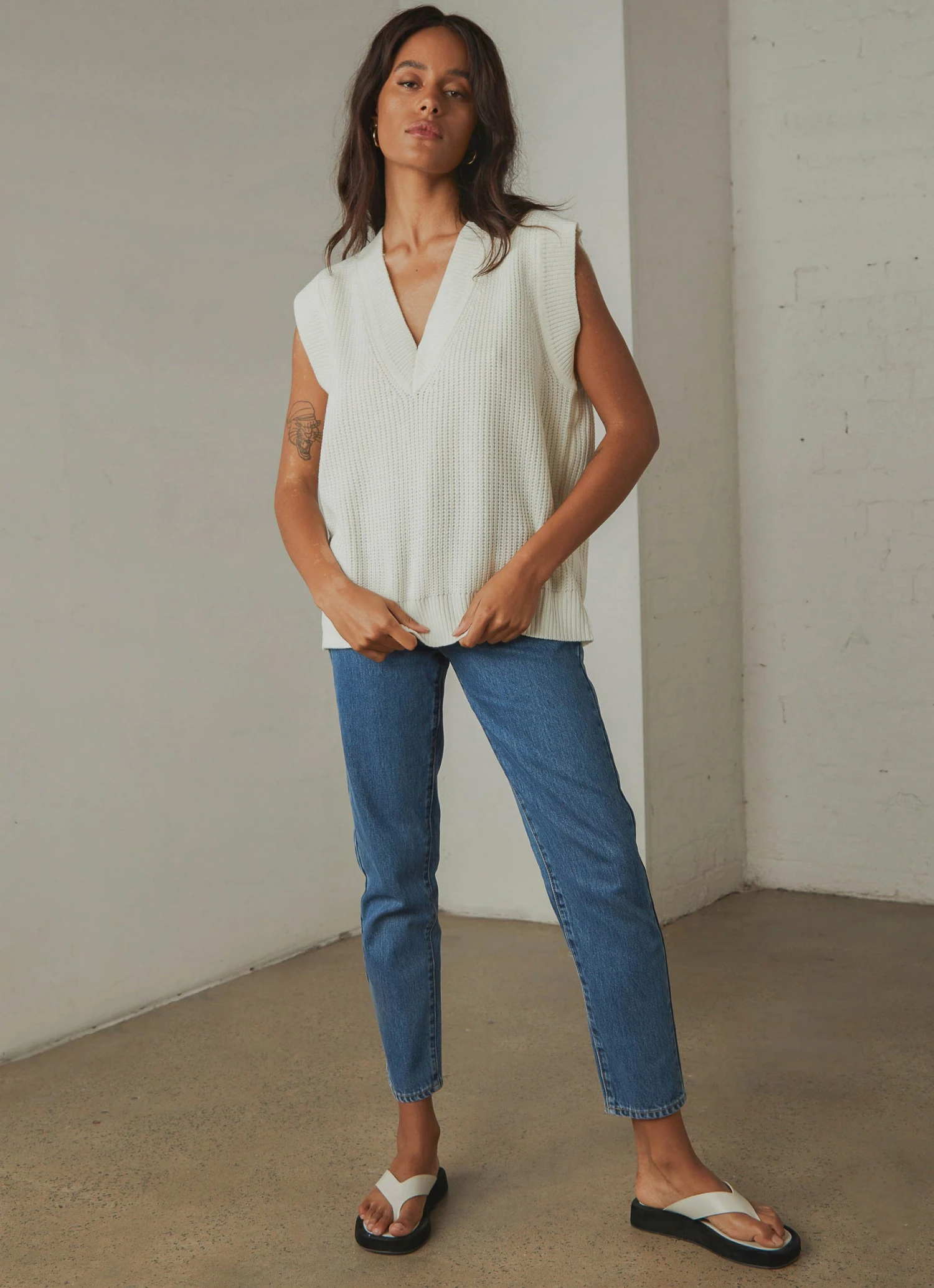 Peppermayo Everything About You Knit Vest - White 5 Peppermayo Everything About You Knit Vest - White