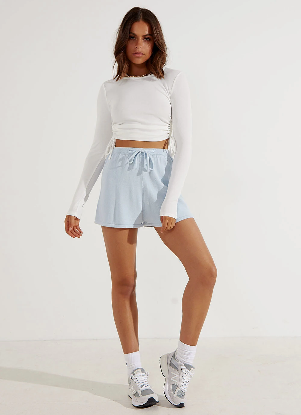 Peppermayo Low Tide Knit Shorts - Blue 6 Peppermayo Low Tide Knit Shorts - Blue