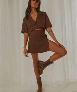 Peppermayo Exclusive New & Most Loved New York City Skirt - Choc Brown 8 Peppermayo Exclusive New & Most Loved New York City Skirt - Choc Brown