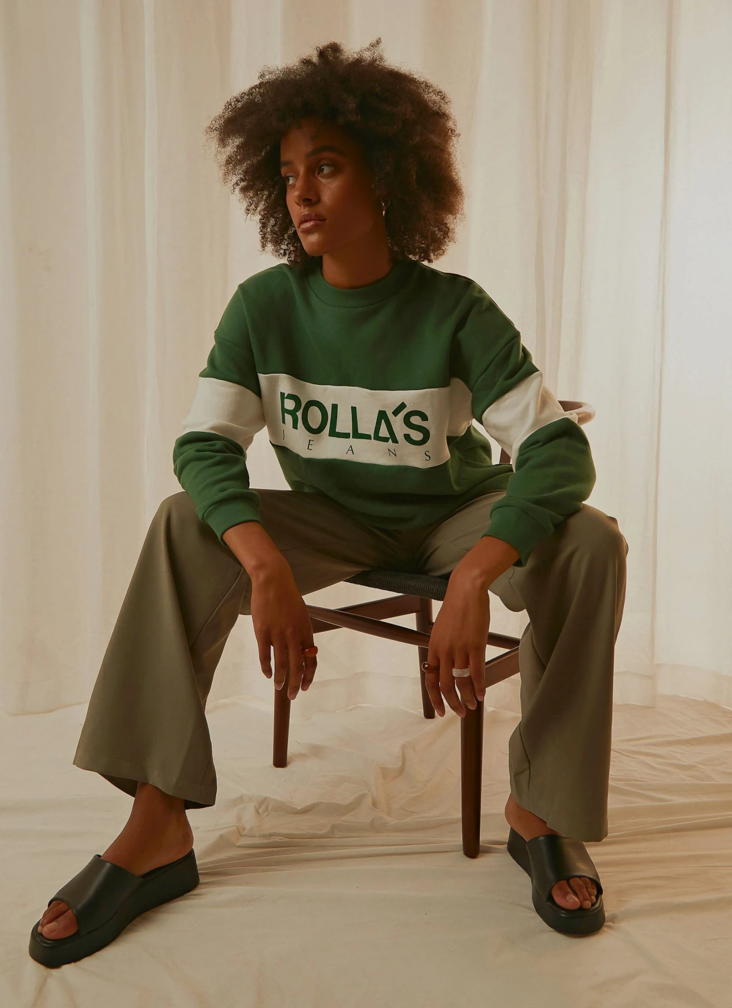 Rolla's Split Logo Sweater - Pine New & Most Loved 4 Rolla's Split Logo Sweater - Pine New & Most Loved