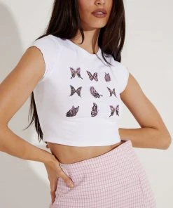 Peppermayo New & Most Loved Country Girl Crop - Pink Print
