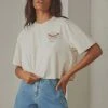 Thrills C&C Wings Merch Fit Crop Tee - Heritage White 1 Thrills C&C Wings Merch Fit Crop Tee - Heritage White