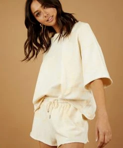 Peppermayo Sun Rays Oversized Tee - Yellow Tie Dye