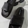Superga New & Most Loved 1908 Slides Woven Leather - 005 Black