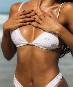 LaHana Swim Piper Top Sustainable - Purple Gingham New & Most Loved 9 LaHana Swim Piper Top Sustainable - Purple Gingham New & Most Loved