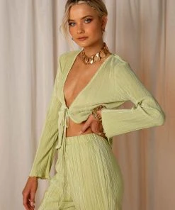 Peppermayo Exclusive Barcelona Nights Tie Top - Sage New & Most Loved 8 Peppermayo Exclusive Barcelona Nights Tie Top - Sage New & Most Loved