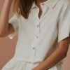 Peppermayo Exclusive Slumber Linen Crop Shirt - White New & Most Loved 2 Peppermayo Exclusive Slumber Linen Crop Shirt - White New & Most Loved