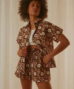 Peppermayo Exclusive Woodstock Shorts - Retro Floral New & Most Loved