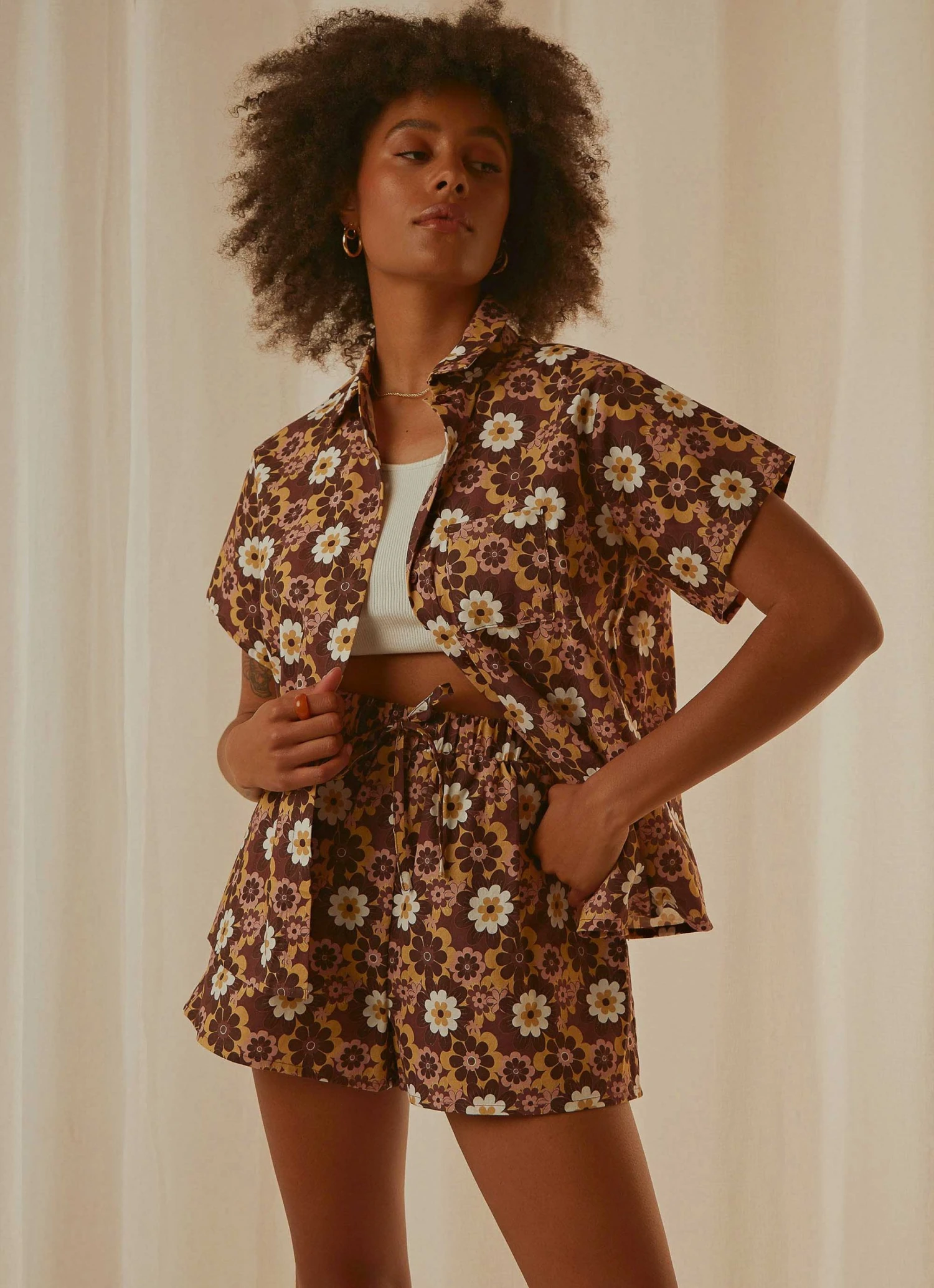 Peppermayo Exclusive Woodstock Shorts - Retro Floral New & Most Loved 4 Peppermayo Exclusive Woodstock Shorts - Retro Floral New & Most Loved