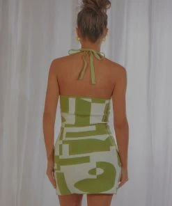 Peppermayo Exclusive New & Most Loved The Groove Knit Halter Dress - Lime Geo 14 Peppermayo Exclusive New & Most Loved The Groove Knit Halter Dress - Lime Geo