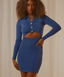 Peppermayo New & Most Loved Elena Long Sleeve Dress - Blue