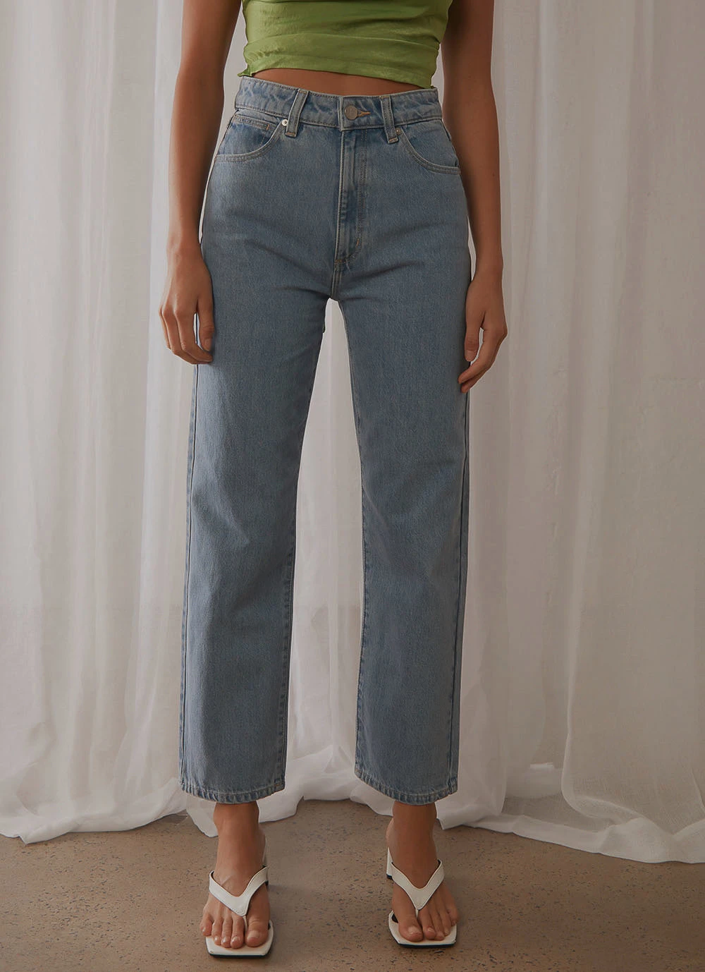 Abrand A Venice Straight Jeans - Waterfalls Blue 5 Abrand A Venice Straight Jeans - Waterfalls Blue