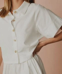 Peppermayo Exclusive Slumber Linen Crop Shirt - White New & Most Loved 9 Peppermayo Exclusive Slumber Linen Crop Shirt - White New & Most Loved