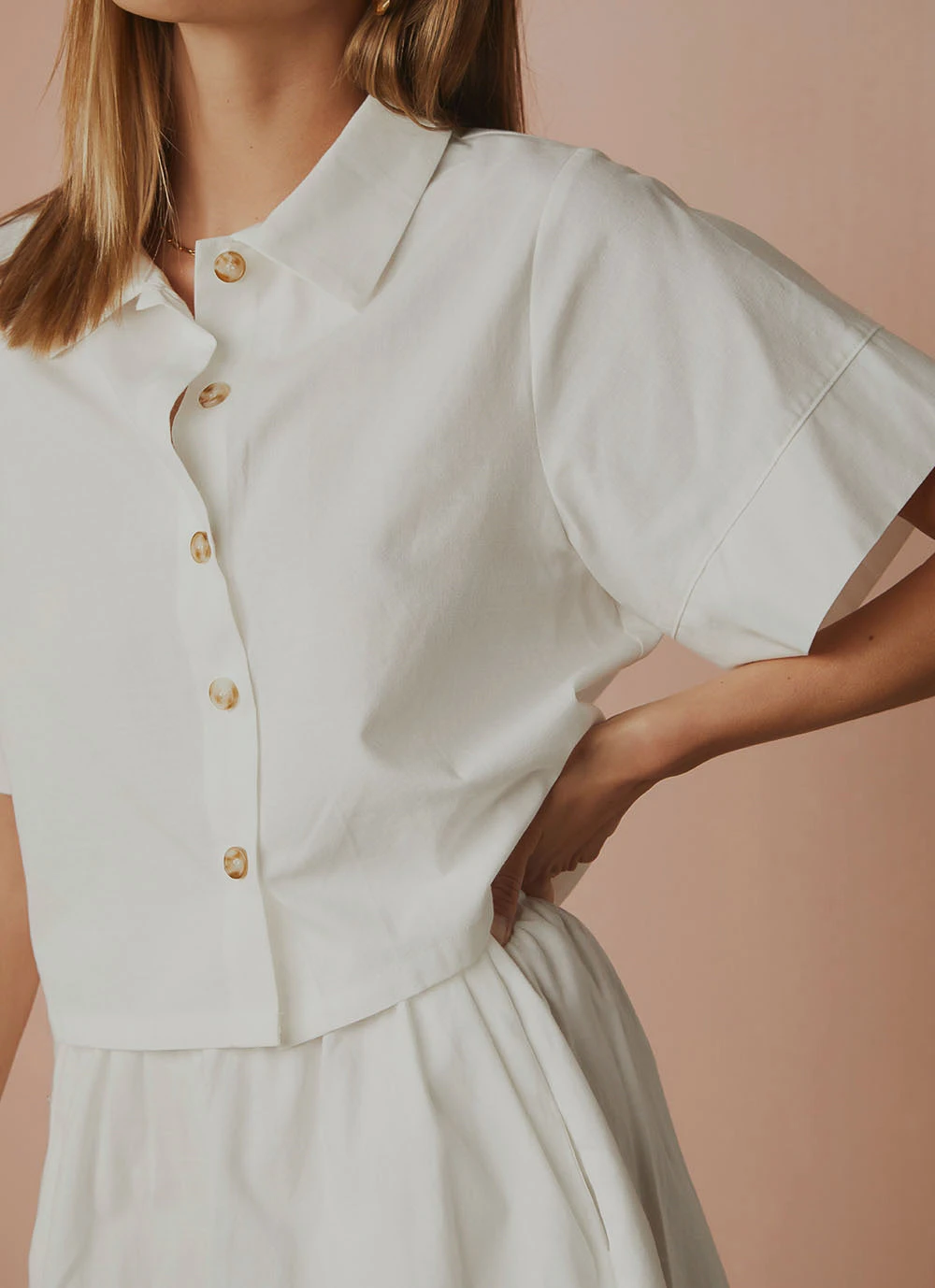 Peppermayo Exclusive Slumber Linen Crop Shirt - White New & Most Loved 5 Peppermayo Exclusive Slumber Linen Crop Shirt - White New & Most Loved