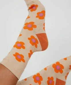 Peppermayo New Accessories Floral Avenue Socks - Orange Floral