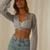 Peppermayo Exclusive New & Most Loved Pietra Sheer Crop - Sky