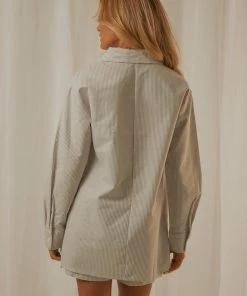 4th & Reckless New & Most Loved Heaton Shirt - Grey Stripe