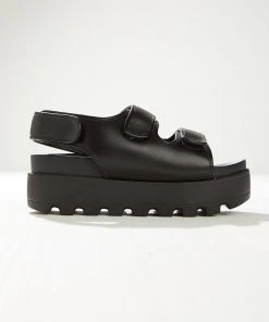4th & Reckless Hugo Slide - Black PU 4 4th & Reckless Hugo Slide - Black PU