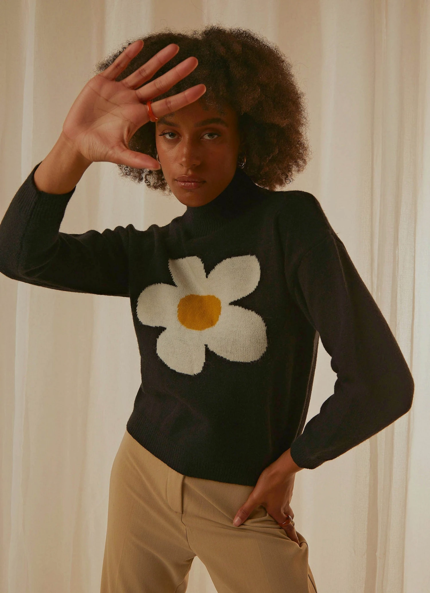 Peppermayo Flora Knit Sweater - Black 3 Peppermayo Flora Knit Sweater - Black