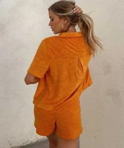 Vacancy Supply Holiday Terry Shirt - Tangerine