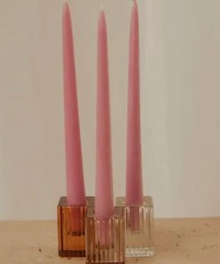 Candle Co New & Most Loved Moreton Eco Taper Candle Pack Of 4 - Rose Pink