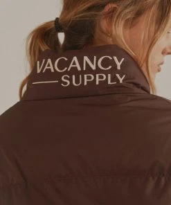 Vacancy Supply New & Most Loved Jetty Puffer Jacket - Choc Brown