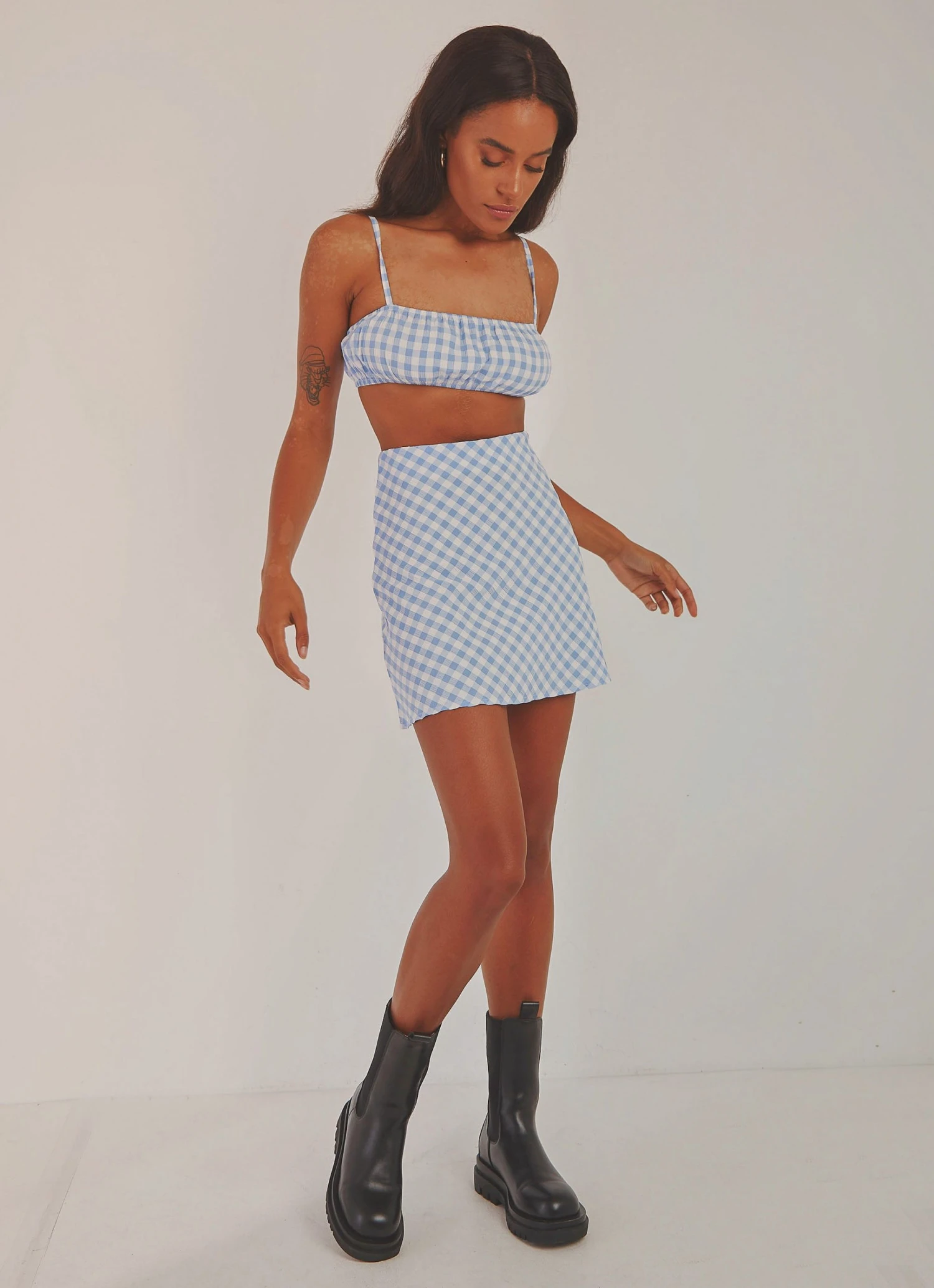 Peppermayo New & Most Loved Acting Like That Mini Skirt - Blue Gingham 5 Peppermayo New & Most Loved Acting Like That Mini Skirt - Blue Gingham