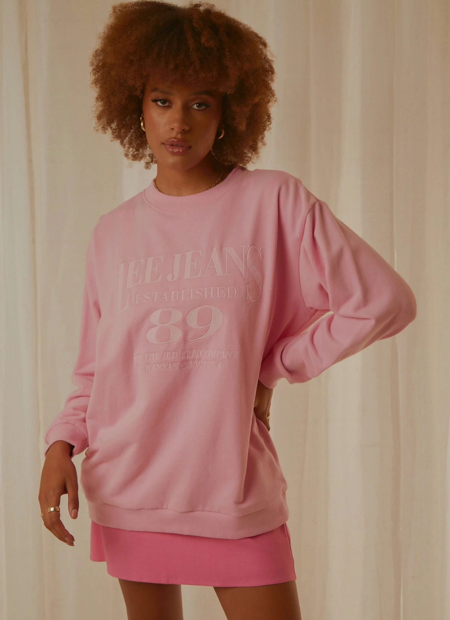 Lee Oversized Sweater - Prism Pink New & Most Loved Lee Oversized Sweater - Prism Pink New & Most Loved