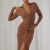 Peppermayo New & Most Loved Looking Out Midi Dress - Brown