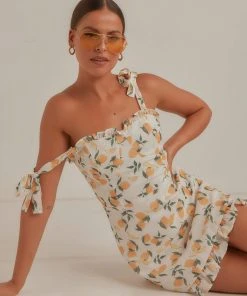 Peppermayo Italian Vineyard Mini Dress - Lemon