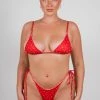 LaHana Swim New & Most Loved The Dulce Triangle Bikini Top - Red Floral 1 LaHana Swim New & Most Loved The Dulce Triangle Bikini Top - Red Floral