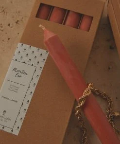 Candle Co Moreton Eco Dinner Candle 4 Pack - Baked Clay 9 Candle Co Moreton Eco Dinner Candle 4 Pack - Baked Clay