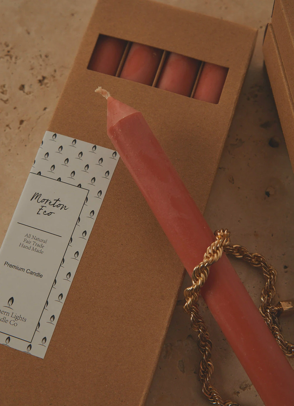 Candle Co Moreton Eco Dinner Candle 4 Pack - Baked Clay 5 Candle Co Moreton Eco Dinner Candle 4 Pack - Baked Clay