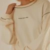 Peppermayo Exclusive New & Most Loved With Love Crewneck - Creme