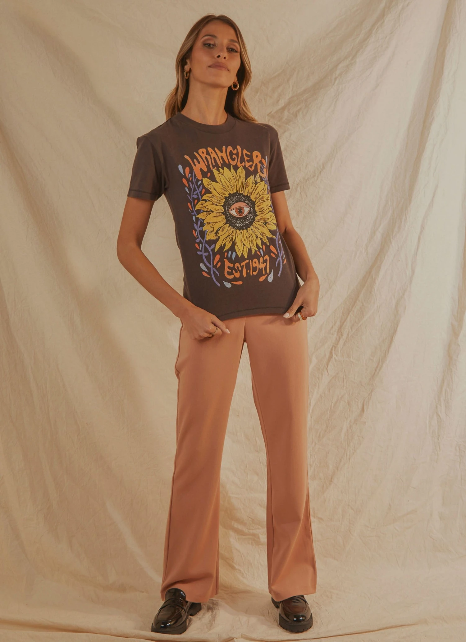 Wrangler Eye Flora Tee - Worn Black New & Most Loved 5 Wrangler Eye Flora Tee - Worn Black New & Most Loved