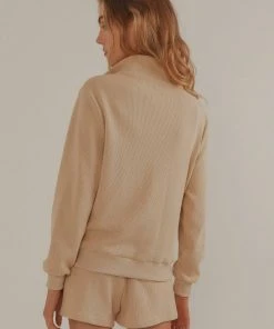 Vacancy Supply New & Most Loved Drift Collared Waffle Jumper - Beige 6 Vacancy Supply New & Most Loved Drift Collared Waffle Jumper - Beige