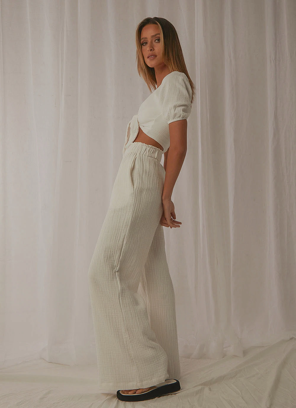Peppermayo Exclusive New & Most Loved Seville Pant - White Muslin 5 Peppermayo Exclusive New & Most Loved Seville Pant - White Muslin