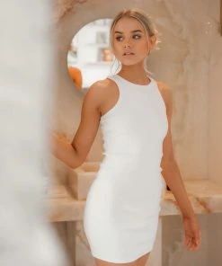 Peppermayo Exclusive Collected Tank Dress - White