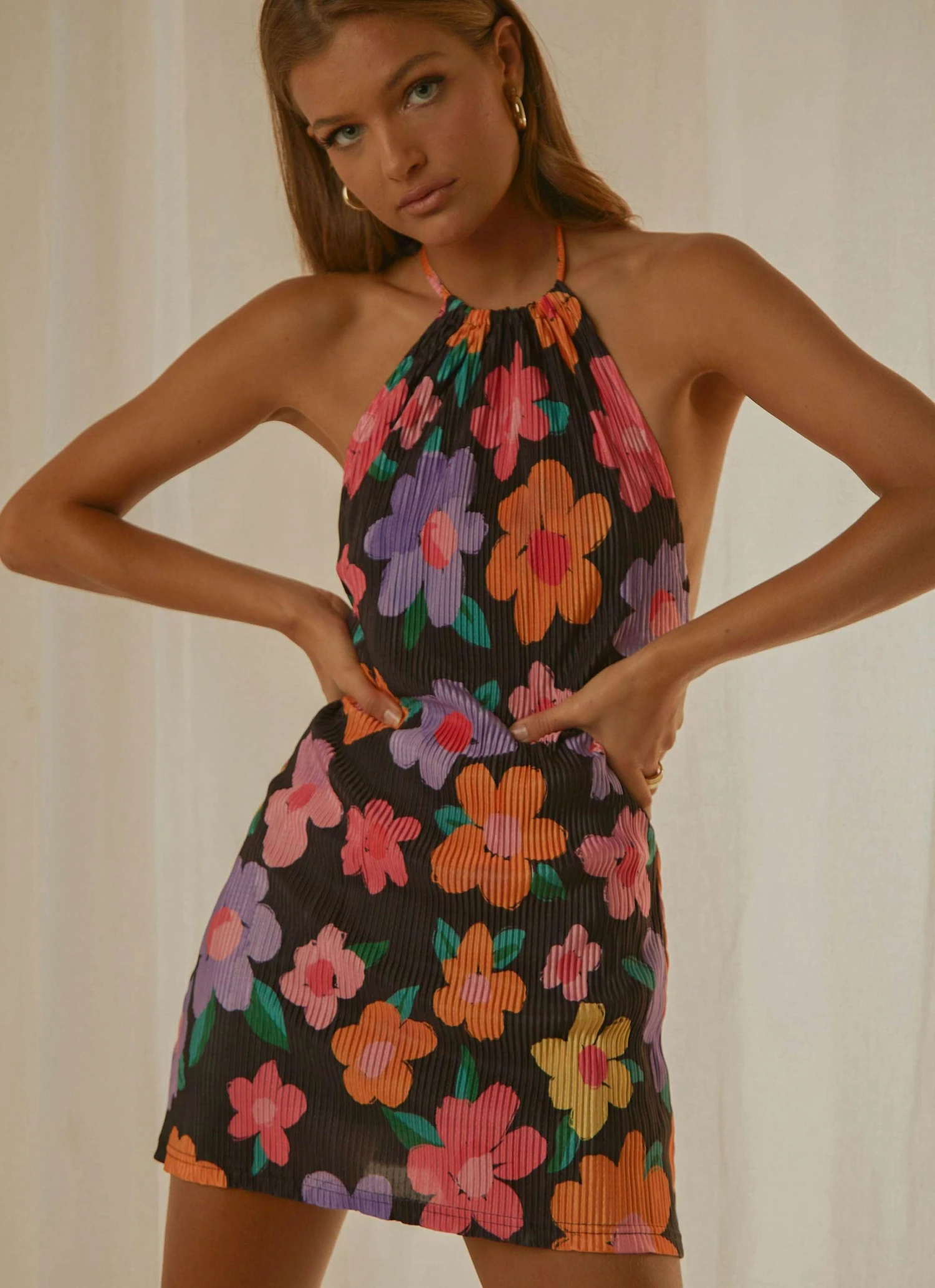 Peppermayo Exclusive New & Most Loved Love From Europe Halter Dress - Noir Bloom 3 Peppermayo Exclusive New & Most Loved Love From Europe Halter Dress - Noir Bloom