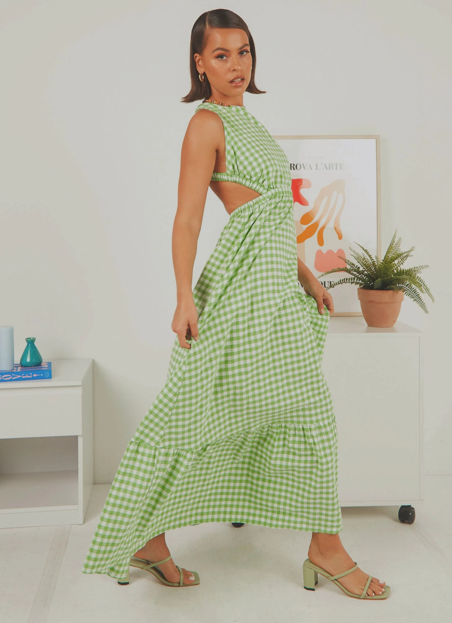 Peppermayo Exclusive New & Most Loved Sariska Maxi Dress - Green Gingham 6 Peppermayo Exclusive New & Most Loved Sariska Maxi Dress - Green Gingham