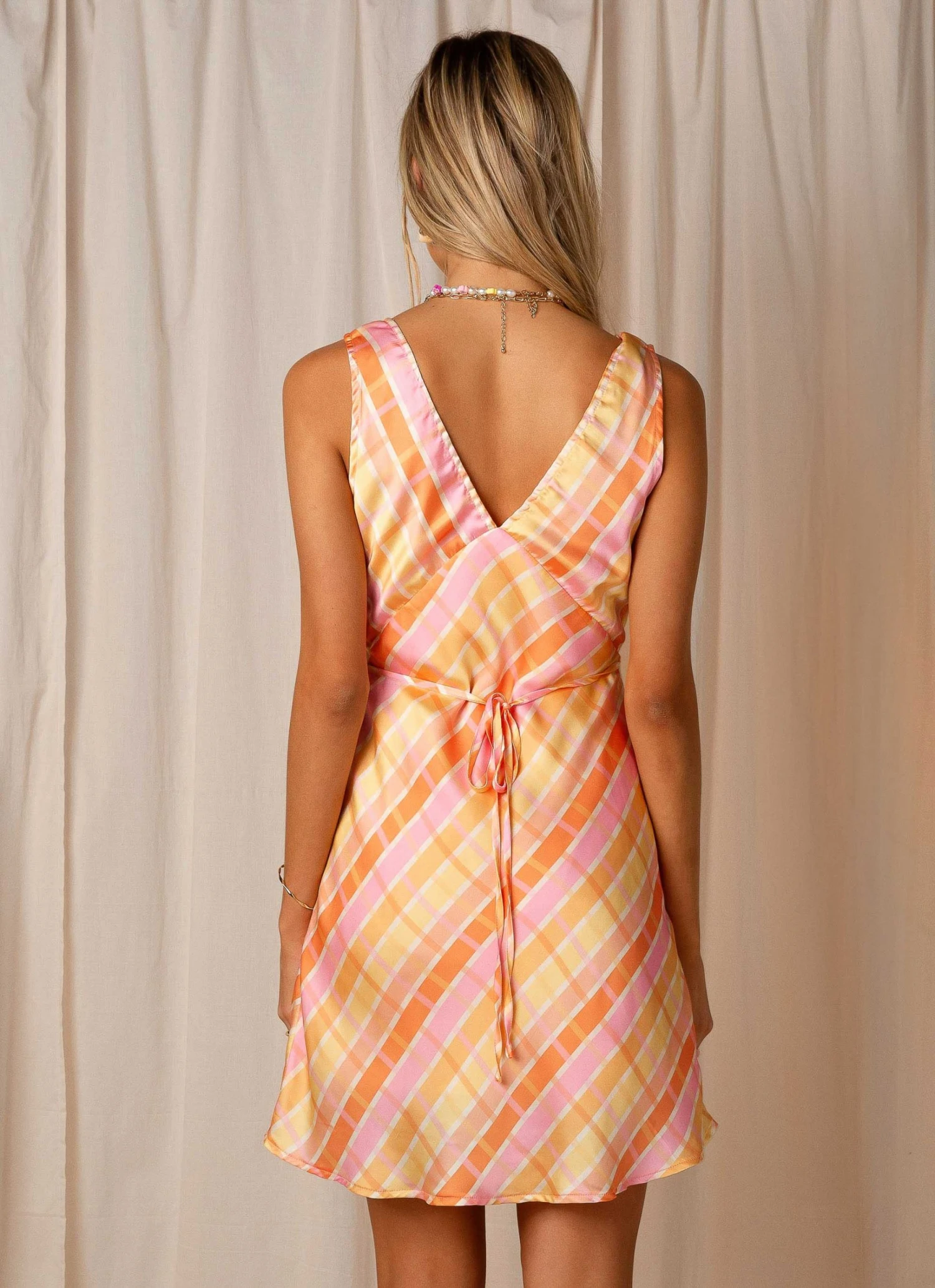 Peppermayo Exclusive New & Most Loved Audrey Vintage Slip Dress - Splice Check Peppermayo Exclusive New & Most Loved Audrey Vintage Slip Dress - Splice Check