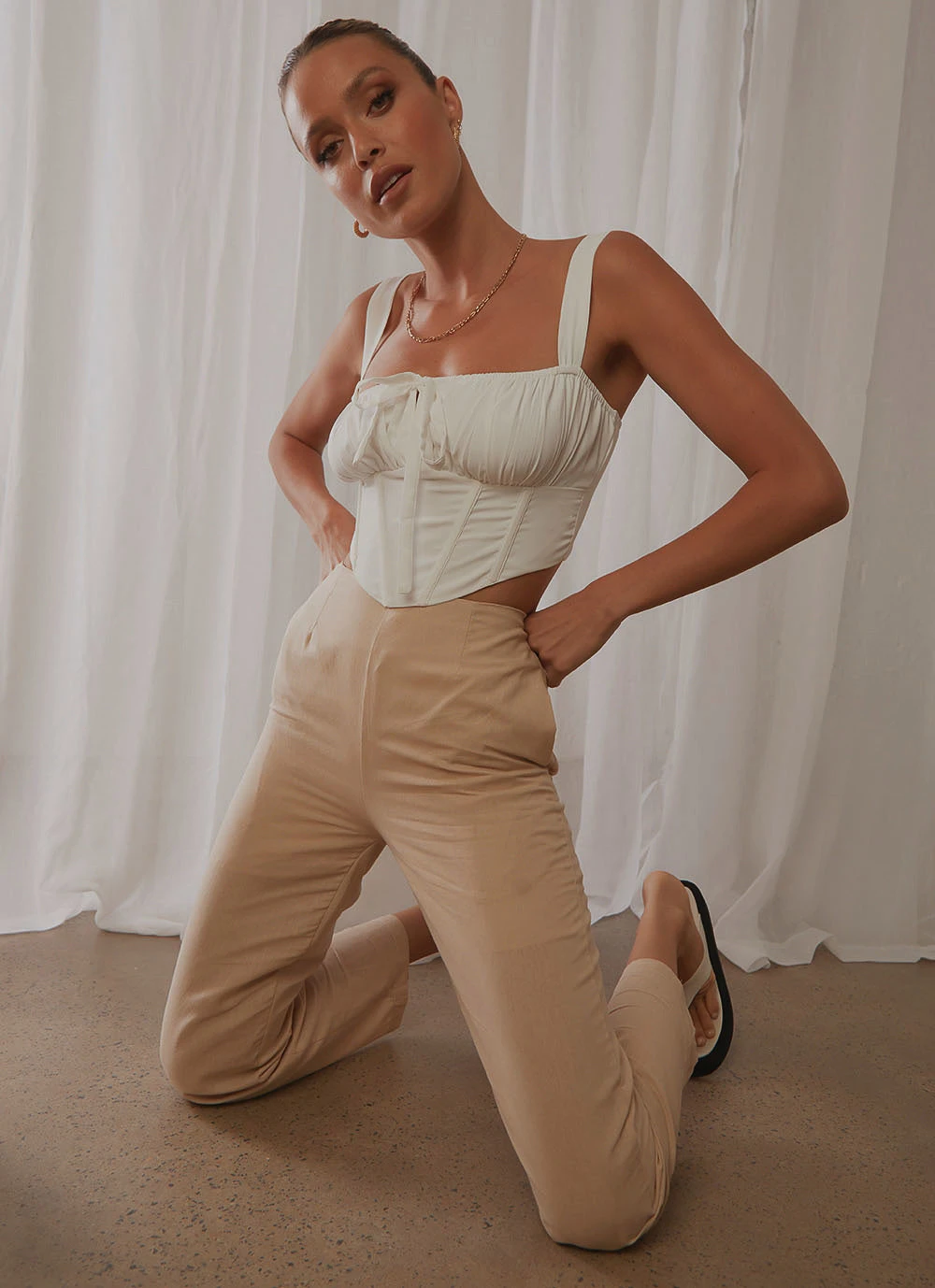 Peppermayo New Tops All My Heart Bustier Top - White 4 Peppermayo New Tops All My Heart Bustier Top - White