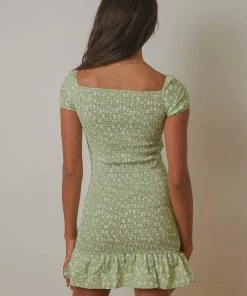 Peppermayo Balmy Nights Mini Dress - Green