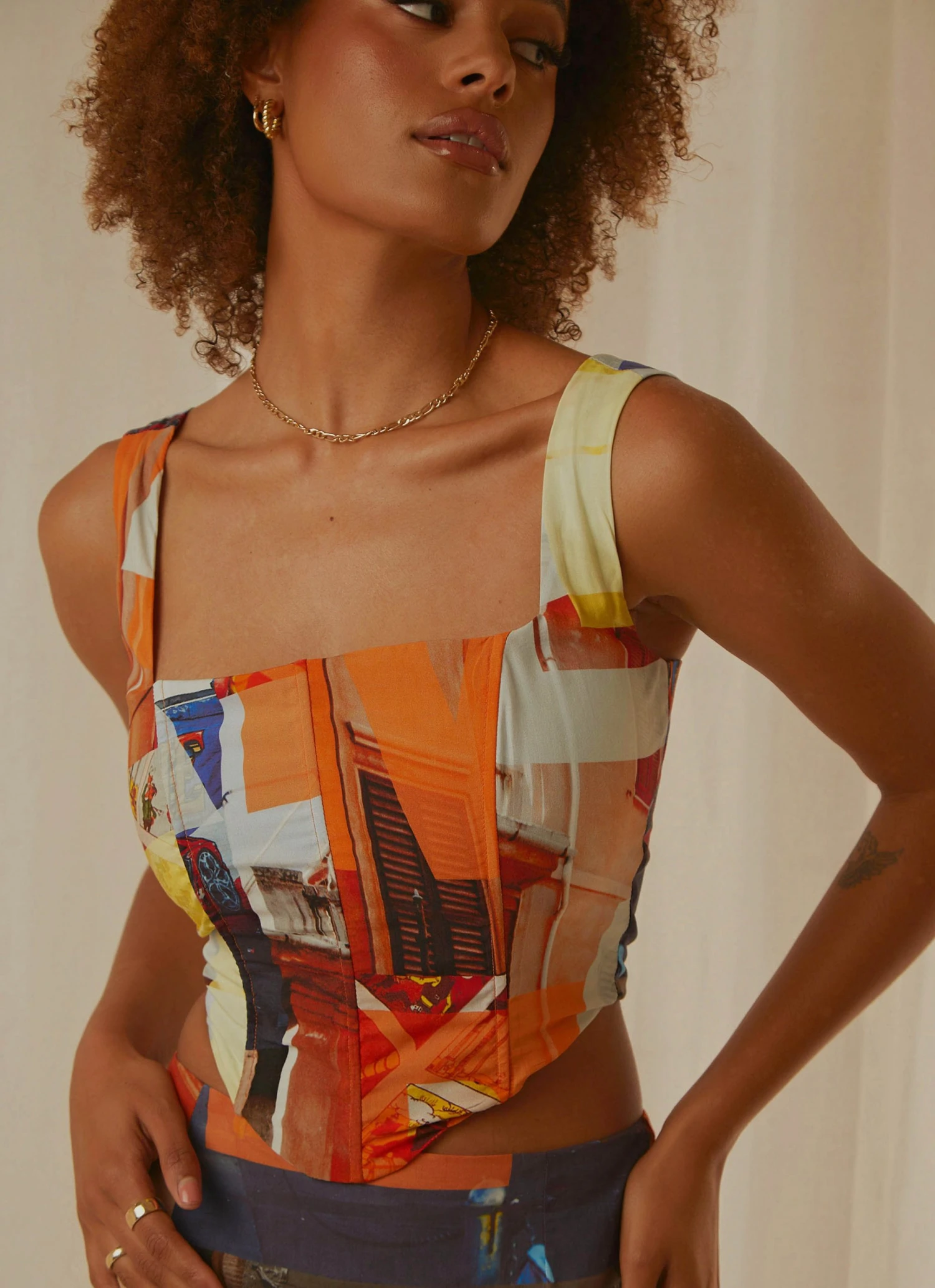 Peppermayo Exclusive Strolling Sunset Bustier Top - PM Film Graphic New & Most Loved 3 Peppermayo Exclusive Strolling Sunset Bustier Top - PM Film Graphic New & Most Loved