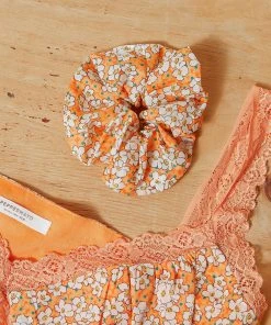 Peppermayo Exclusive Escape Reality Scrunchie - Orange Floral