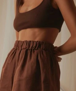 Peppermayo Exclusive New & Most Loved Girls Revolution Crop Singlet - Choc Brown