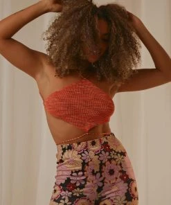 Peppermayo Love Race Halter Top - Orange New & Most Loved