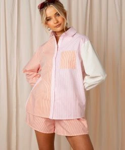Peppermayo Exclusive Saturday Sun Stripe Shirt - Sherbert Stripe New & Most Loved