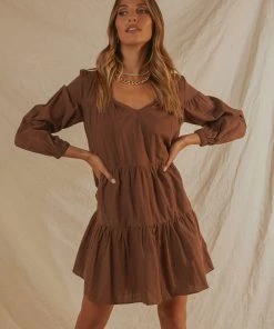 Peppermayo Camila Mini Dress - Choc Brown 9 Peppermayo Camila Mini Dress - Choc Brown
