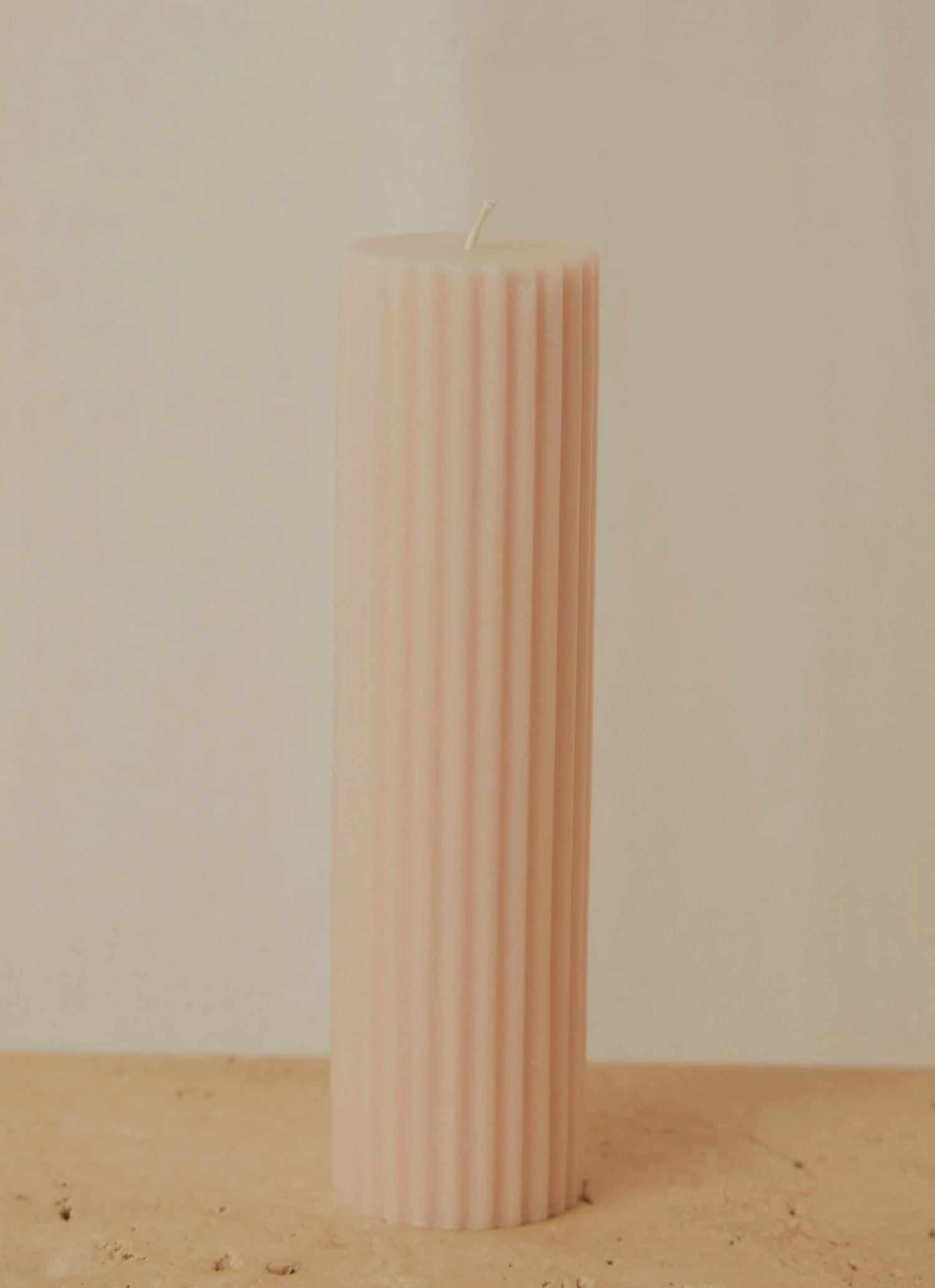Candle Co New & Most Loved Moreton Eco Fluted Pillar - Antique Pink Candle Co New & Most Loved Moreton Eco Fluted Pillar - Antique Pink